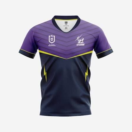 Jersey frame display case for a Melbourne Storm NRL jersey